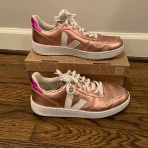 Veja Rose Metallic Sneakers -Size 9